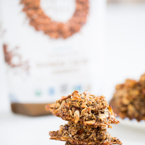 Granola clusters cookies, vegan.