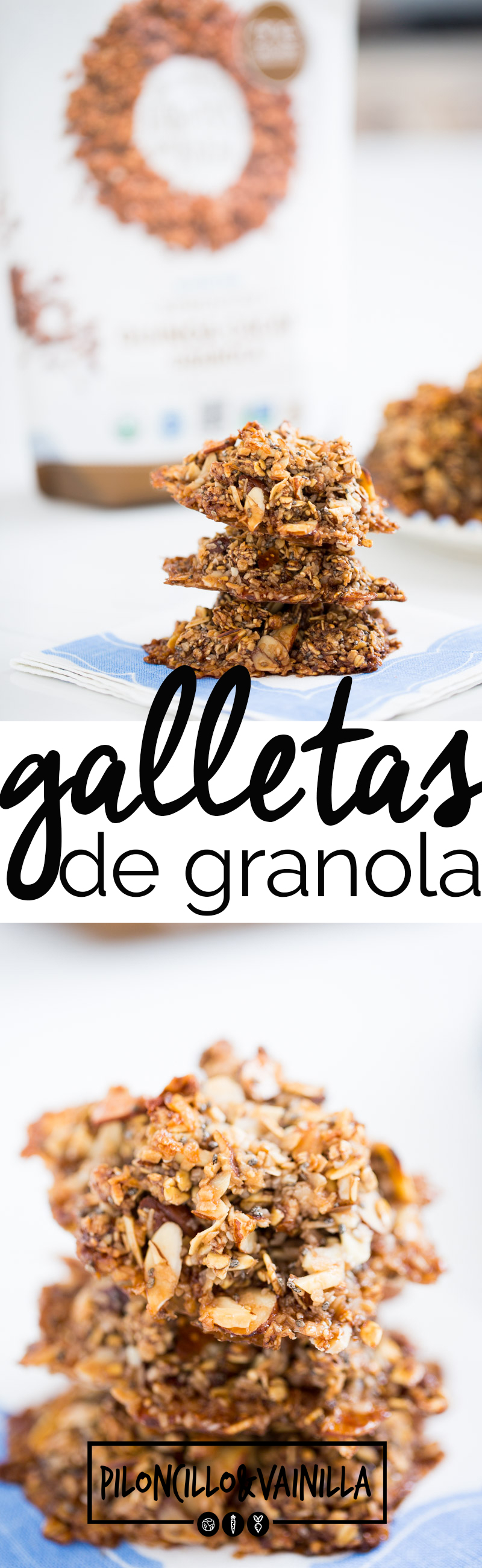 De verdad no se como no se me había ocurrido antes hacer galletas de granola, son fáciles, deliciosas y perfectas para mandar en la lonchera. #vegan, #galletasveganas,#recetassaludables,#recetassanas, #postresaludable