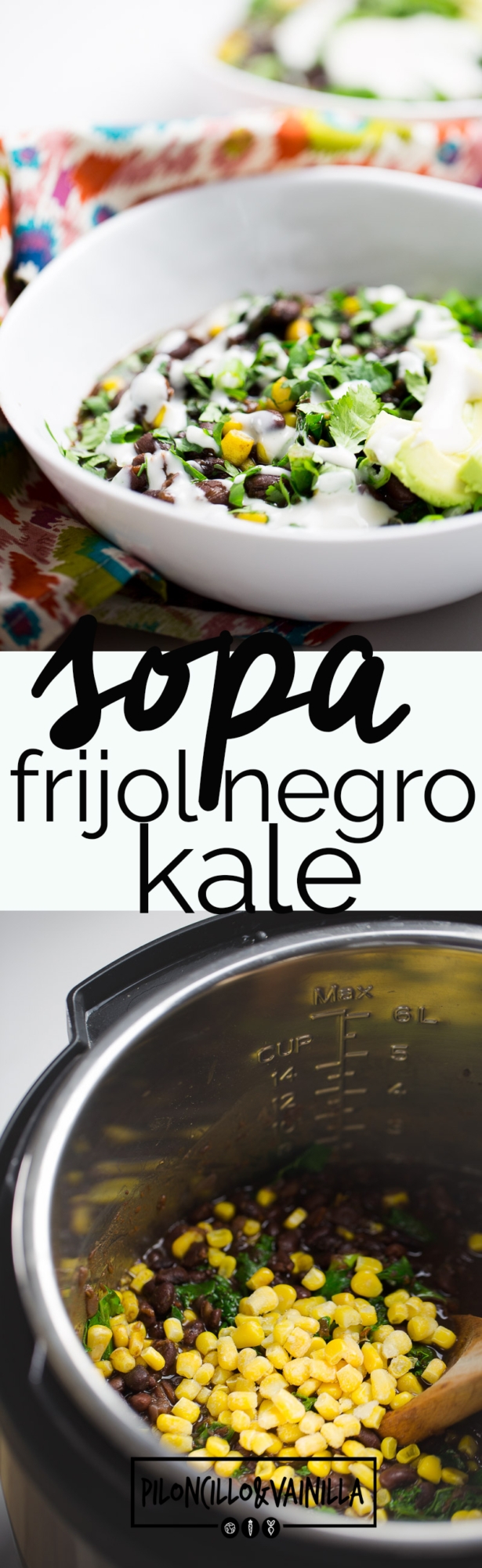 sopa de frijol negro