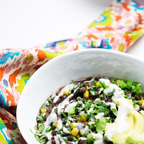 black bean vegan insta pot soup