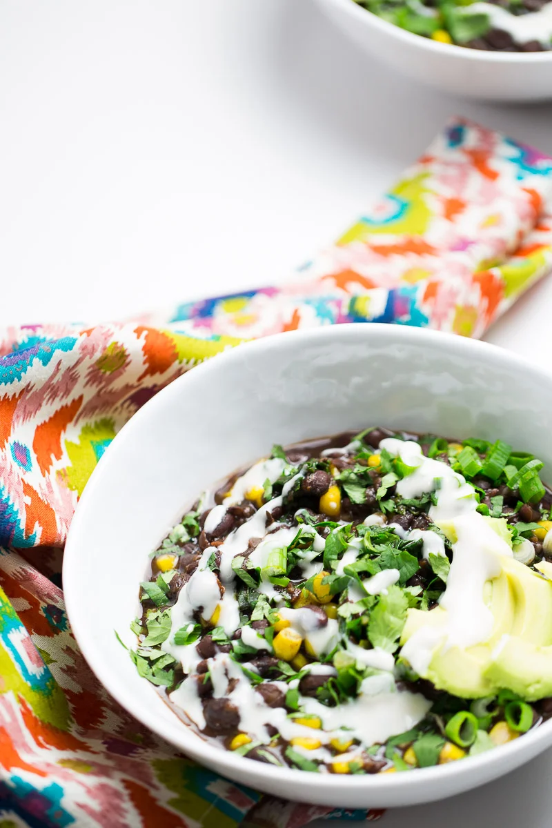 black bean vegan insta pot soup
