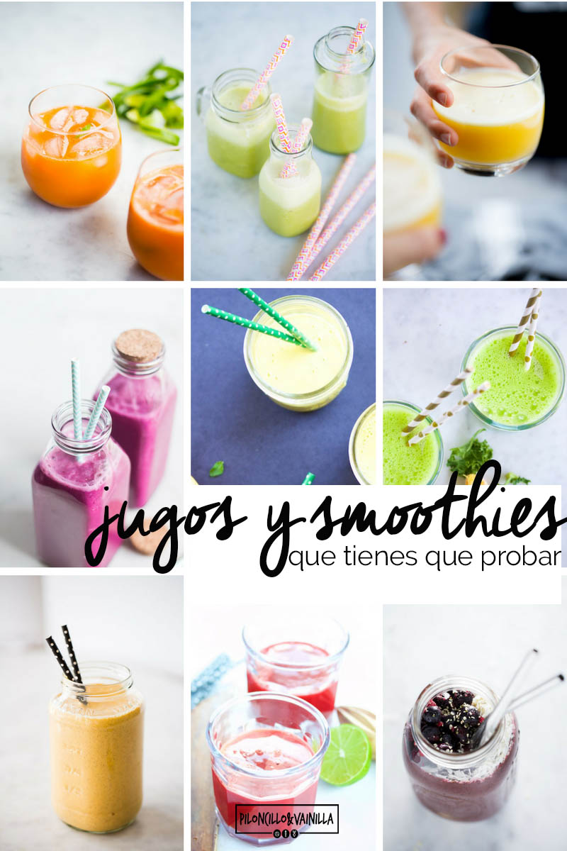 recetas de jugos y smoothies que tienes que probar.