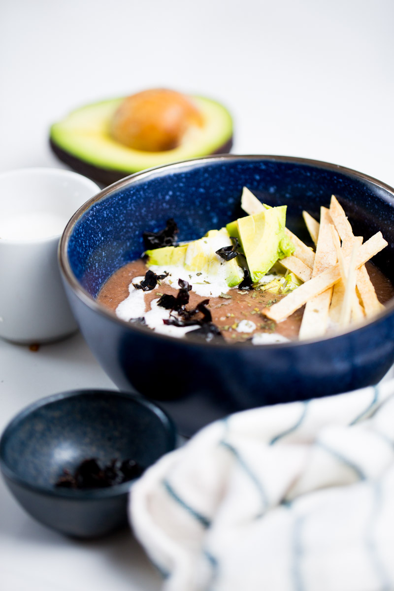 Black bean tomato soup
