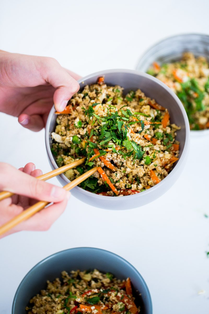 arroz frito de coliflor