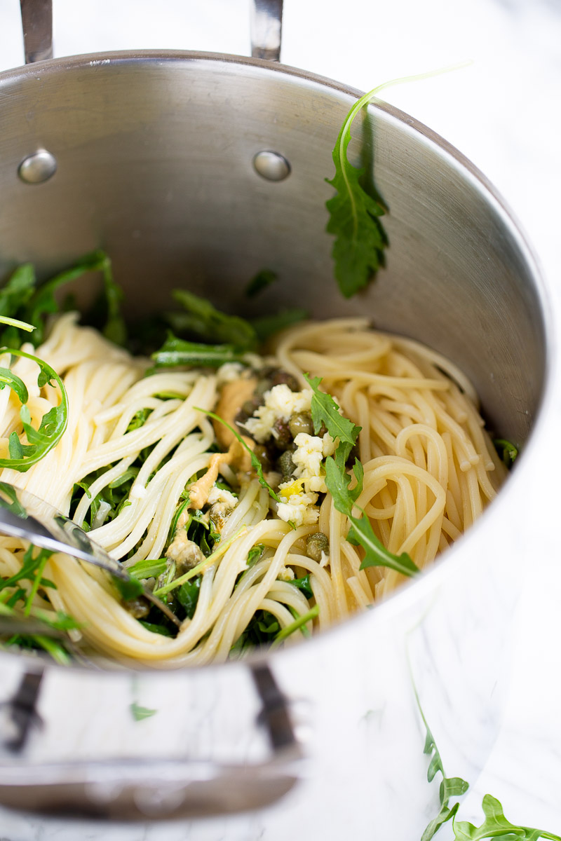 pasta con arúgula