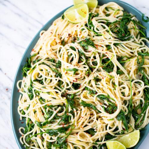 Pasta con arugula