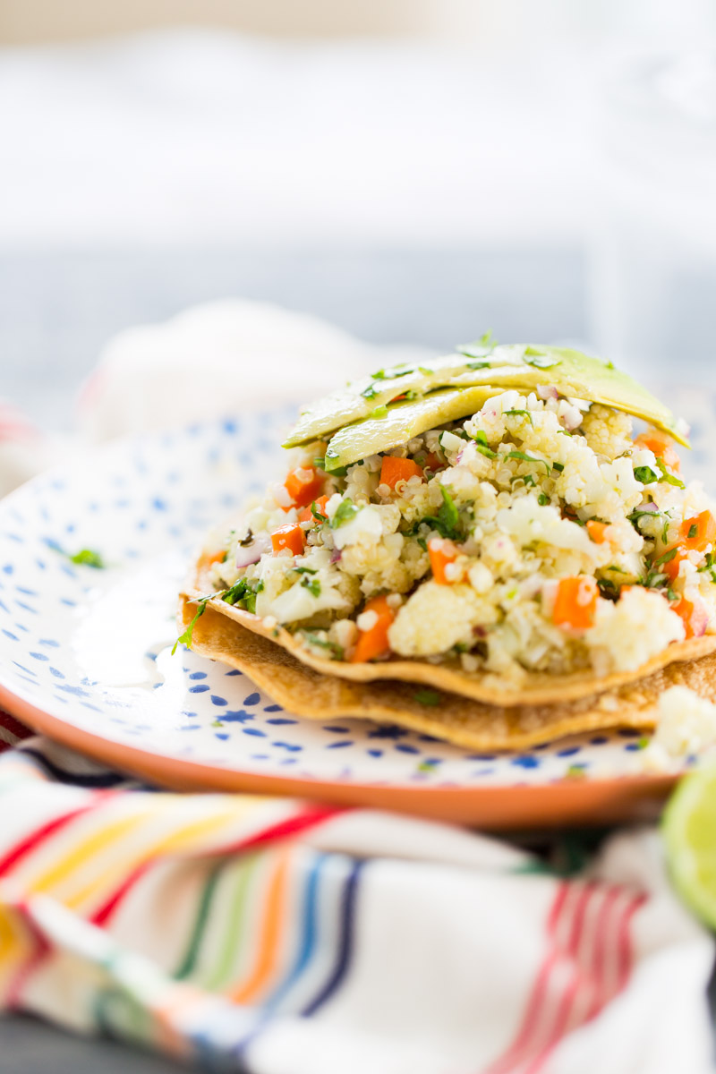 Ceviche de coliflor y quinoa (receta vegana)