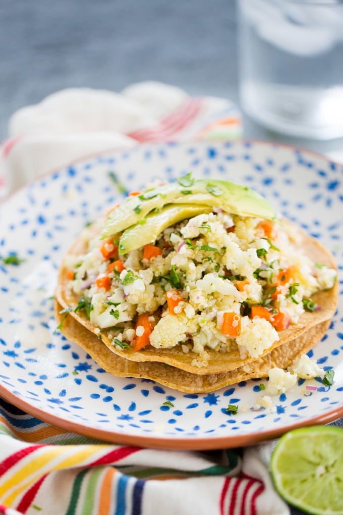 tostadas de ceviche vegano