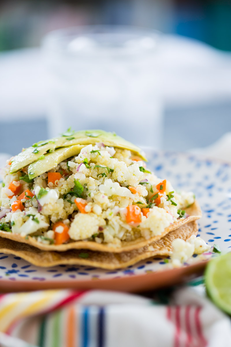 Ceviche de coliflor y quinoa (receta vegana)