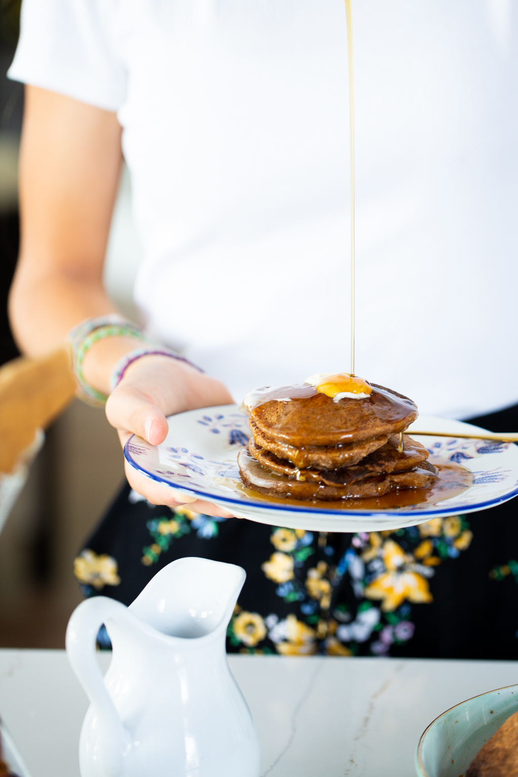 Hotcakes de avena en la licuadora