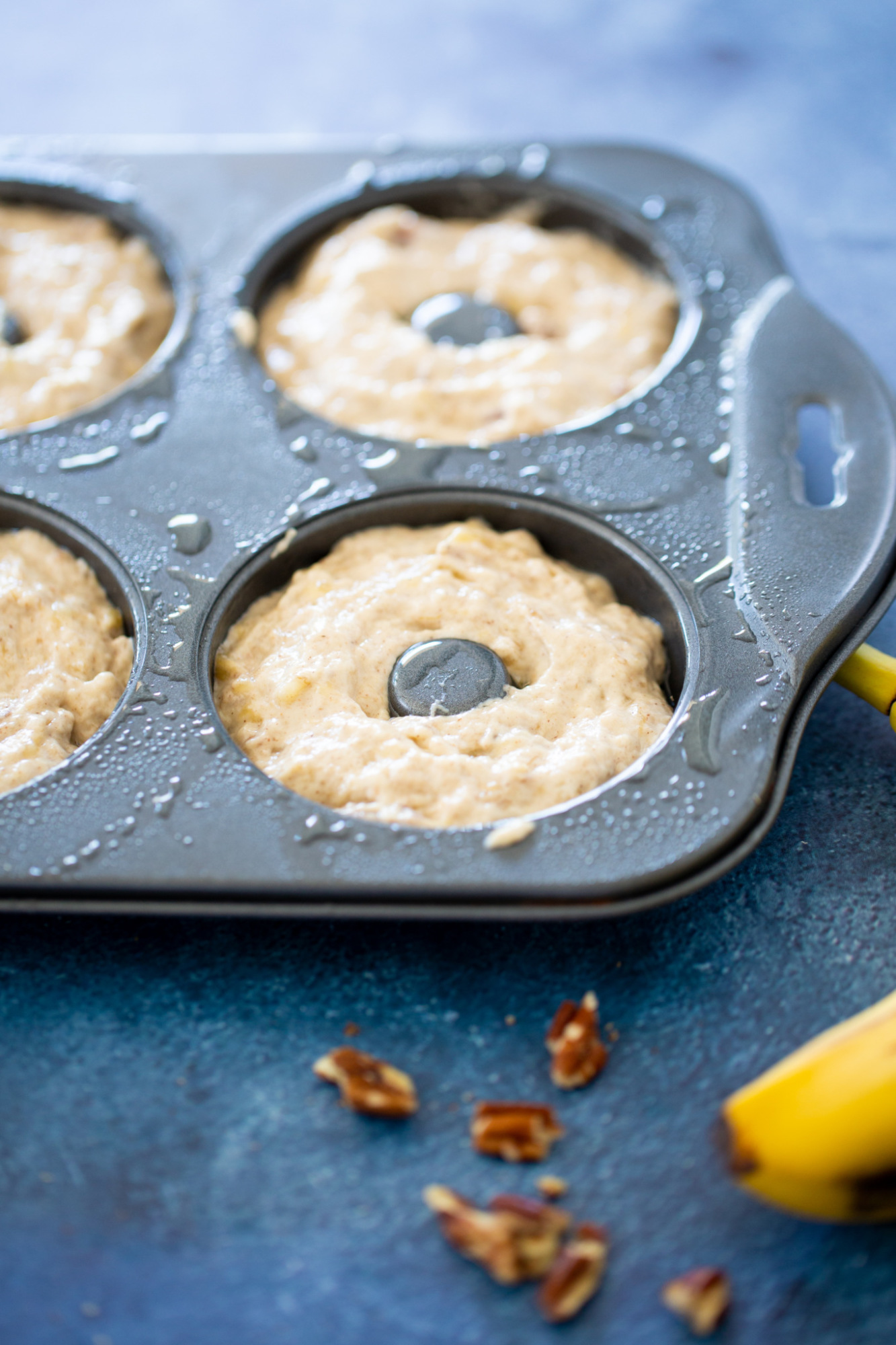 Donas veganas de platano glaseadas