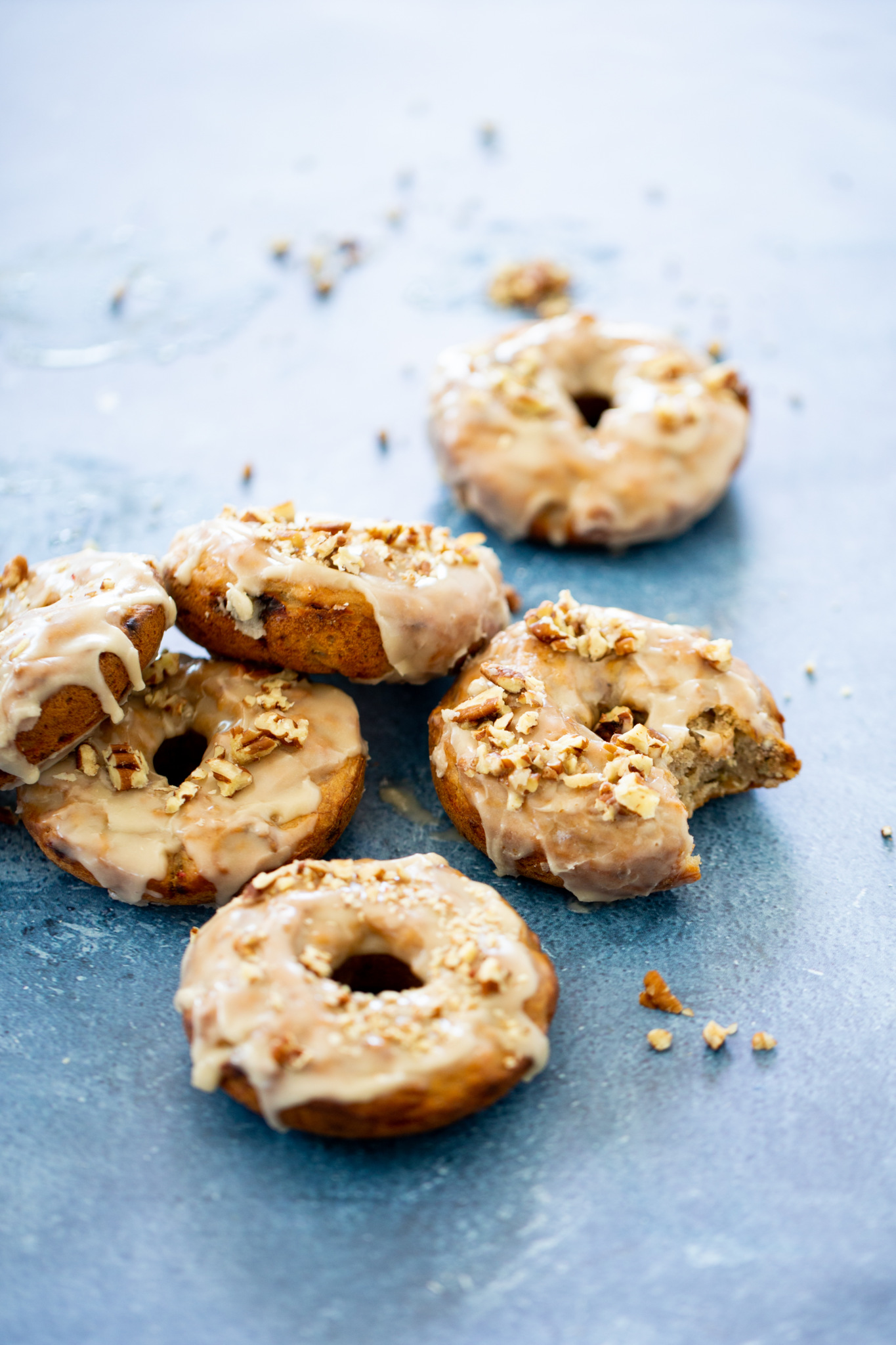 Donas veganas de platano glaseadas