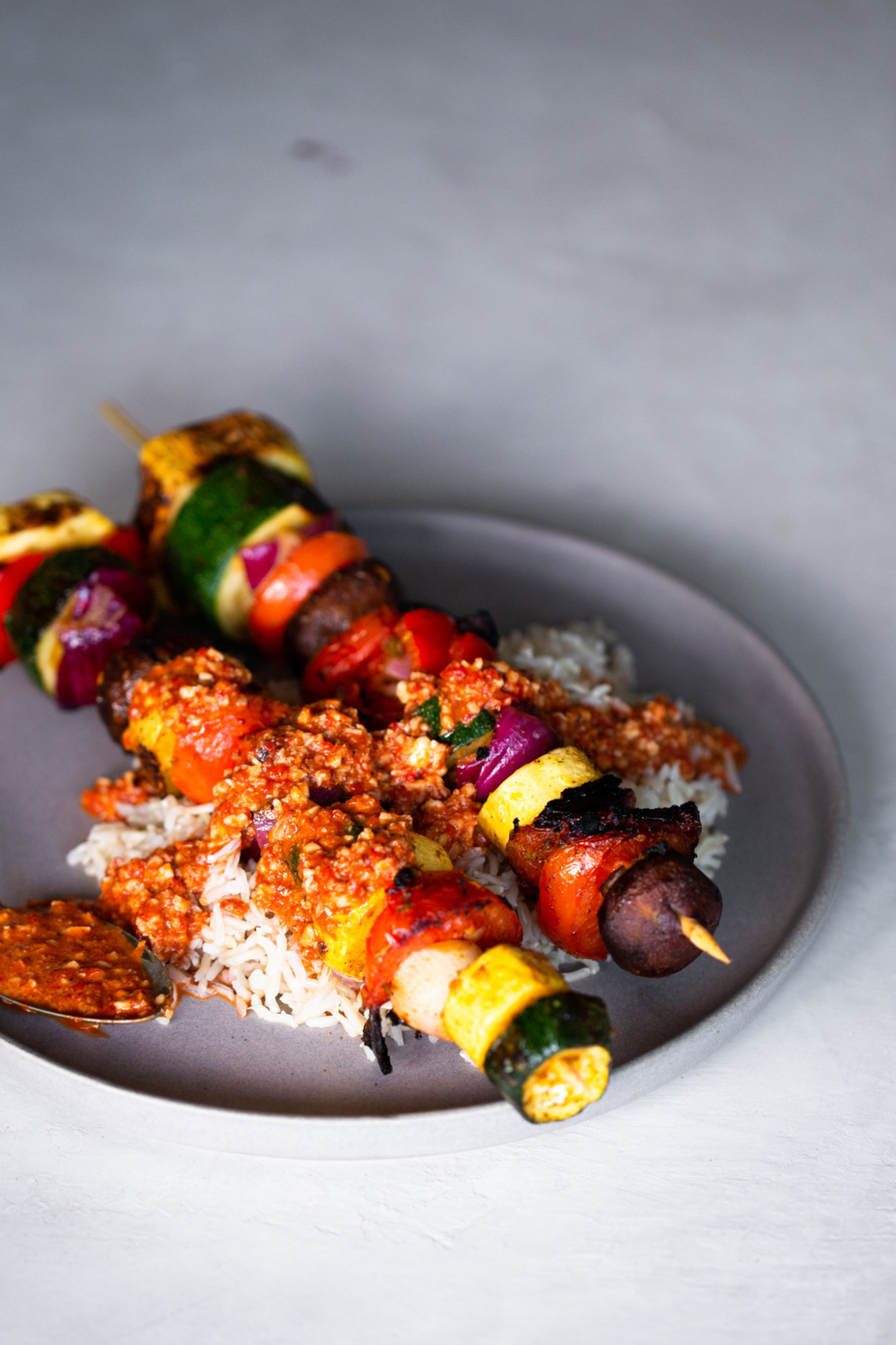brochetas de verduras