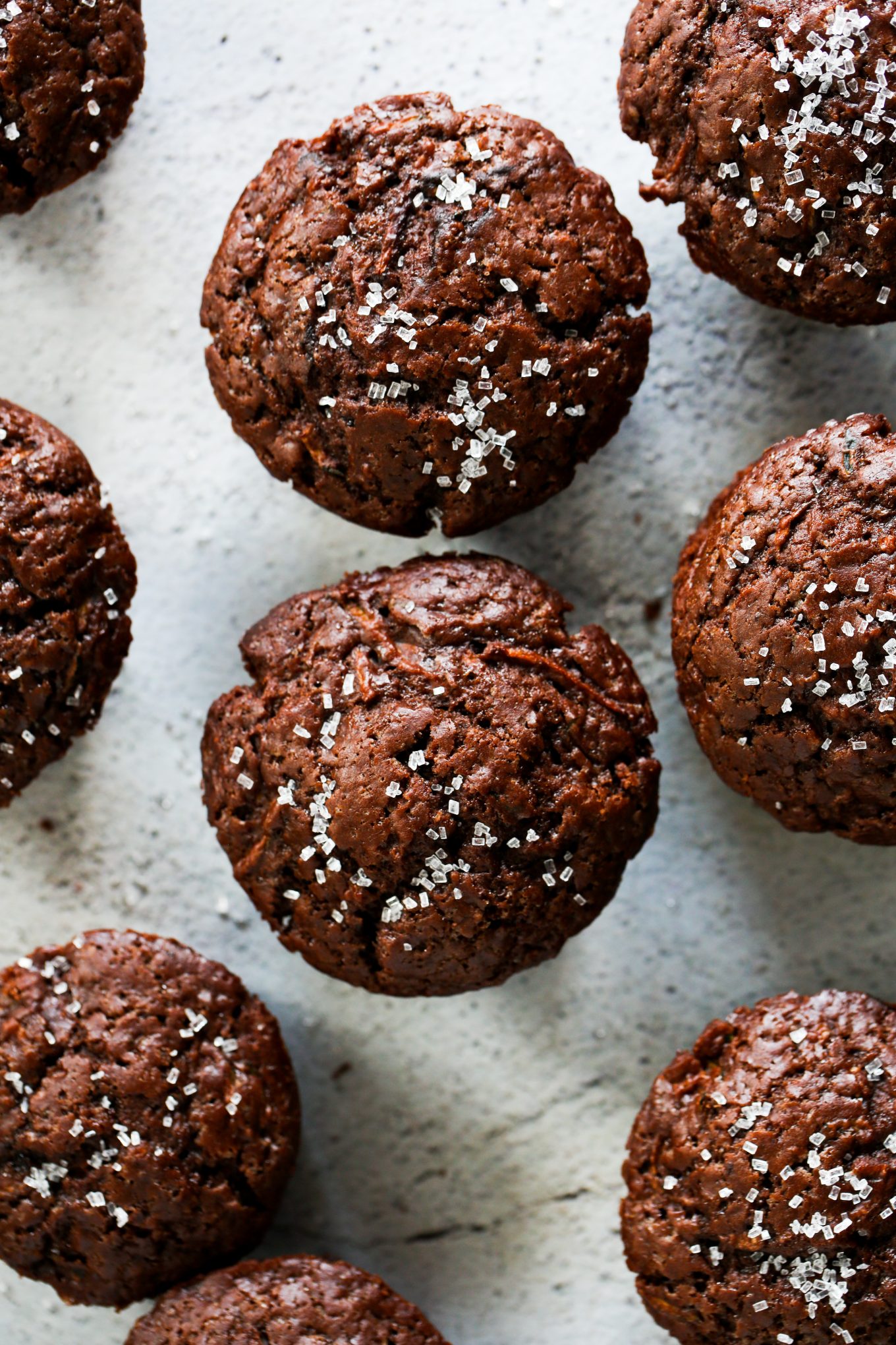 muffins de cocolate veganos con zucchini