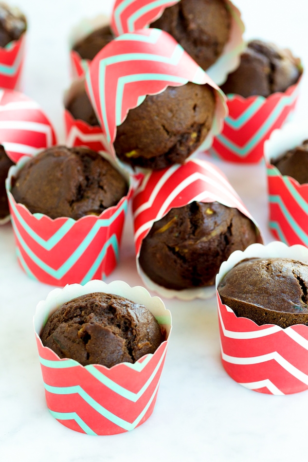 Chocolate zucchini muffins