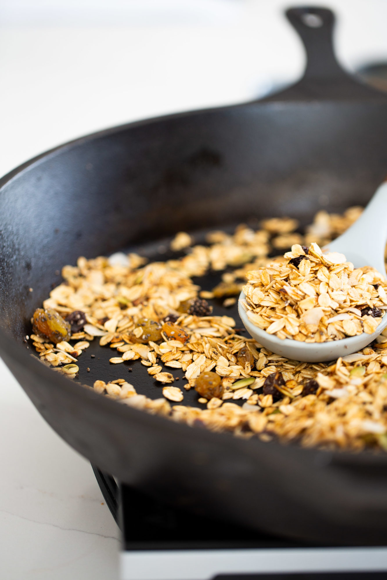 Granola hecha en sartén