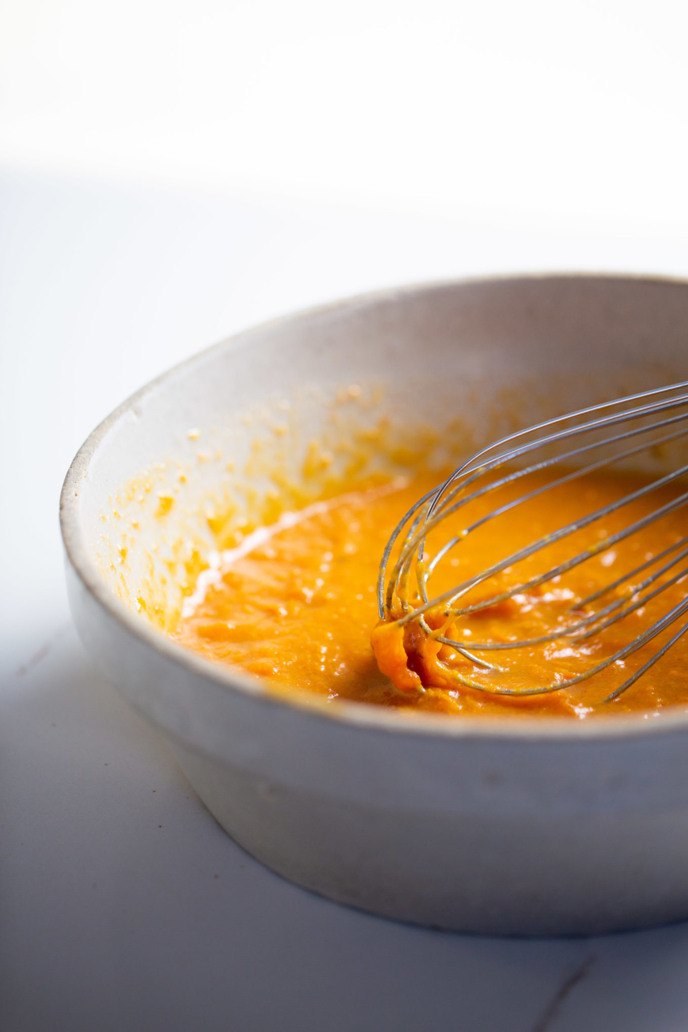 bowl with orange mixture