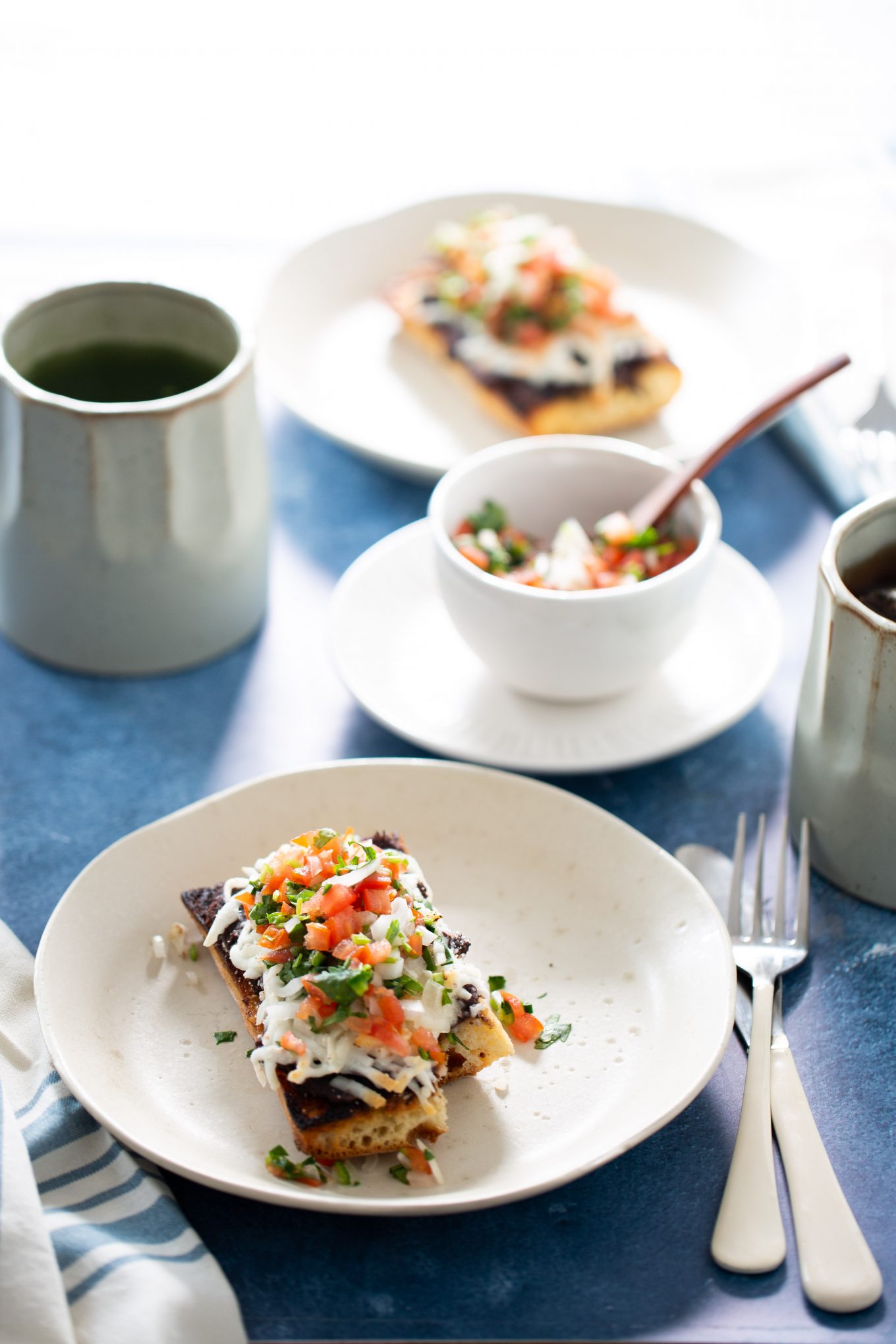 molletes de desayuno para dos