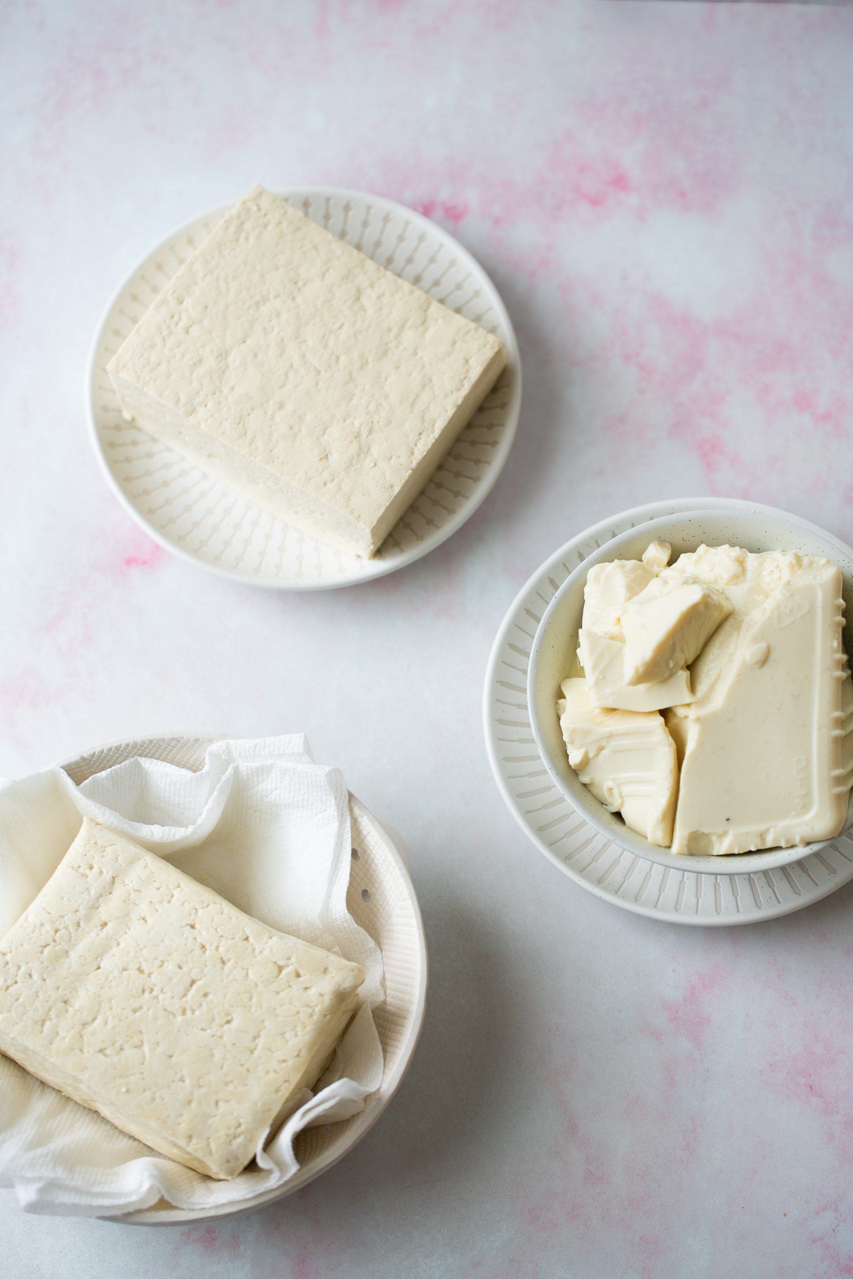 tres tipos de tofu