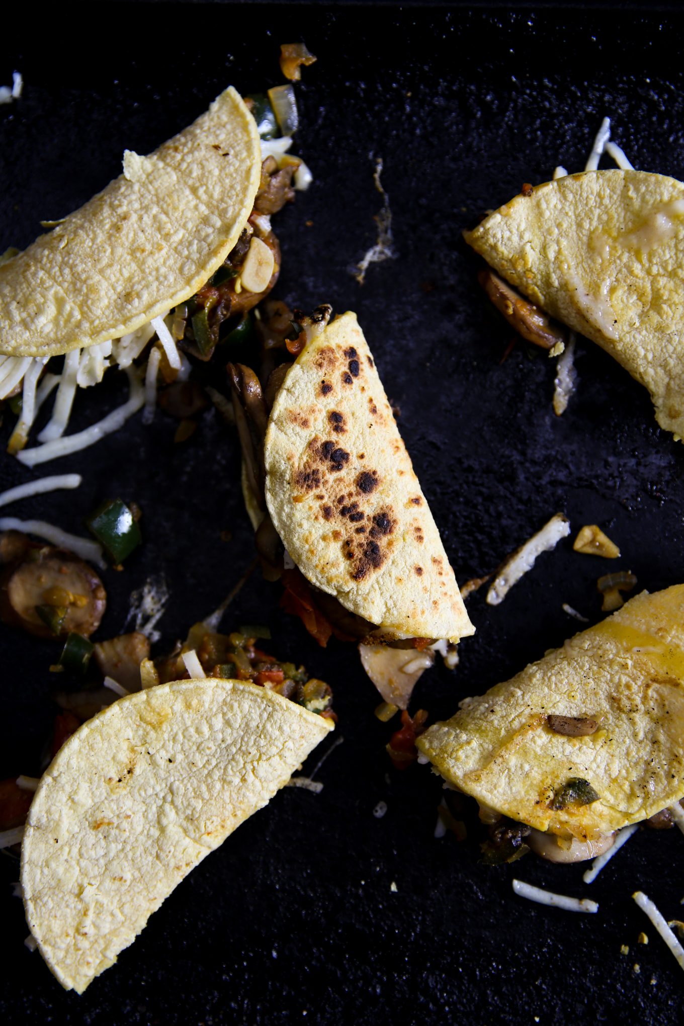 Tacos gobernador veganos (de champiñon)