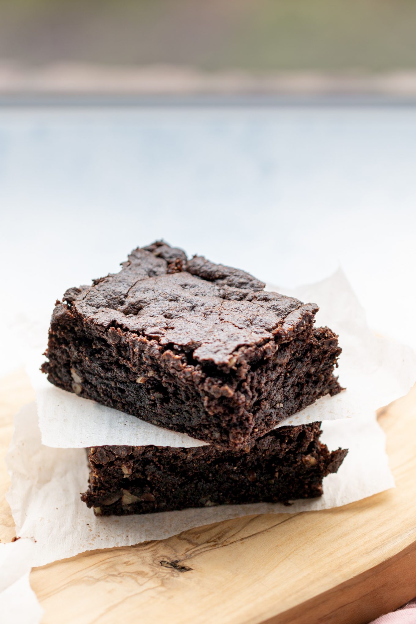 Brownies casi sin harina, receta de brownies veganos - Piloncillo y Vainilla