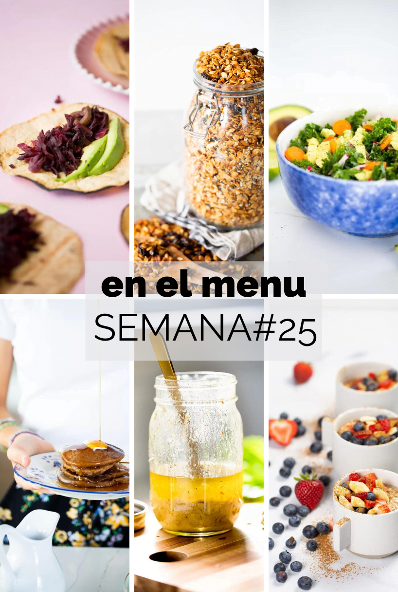 Collage de diferentes recetas para hacer en la semana
