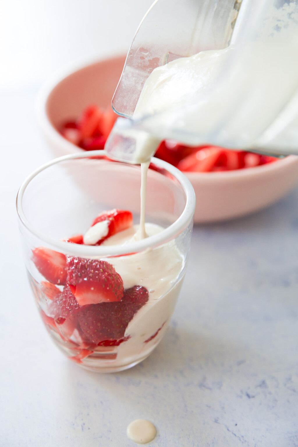 Fresas con crema, receta vegana