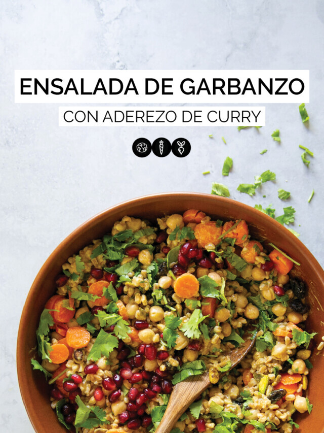 ENSALADA DE GARBANZO CON ADEREZO DE CURRY