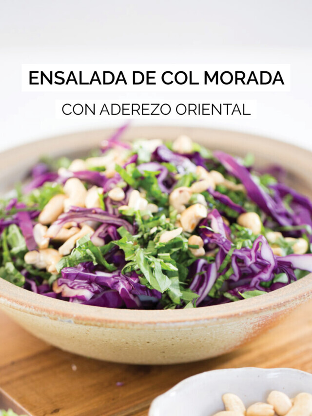 ENSALADA DE COL MORADA CON ADEREZO ORIENTAL