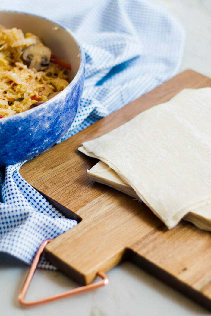 tortillas para hacer egg rolls 