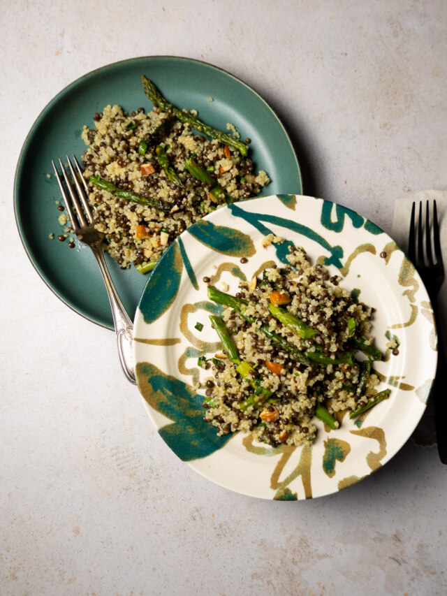 ENSALADA DE ESPÁRRAGOS Y LENTEJAS