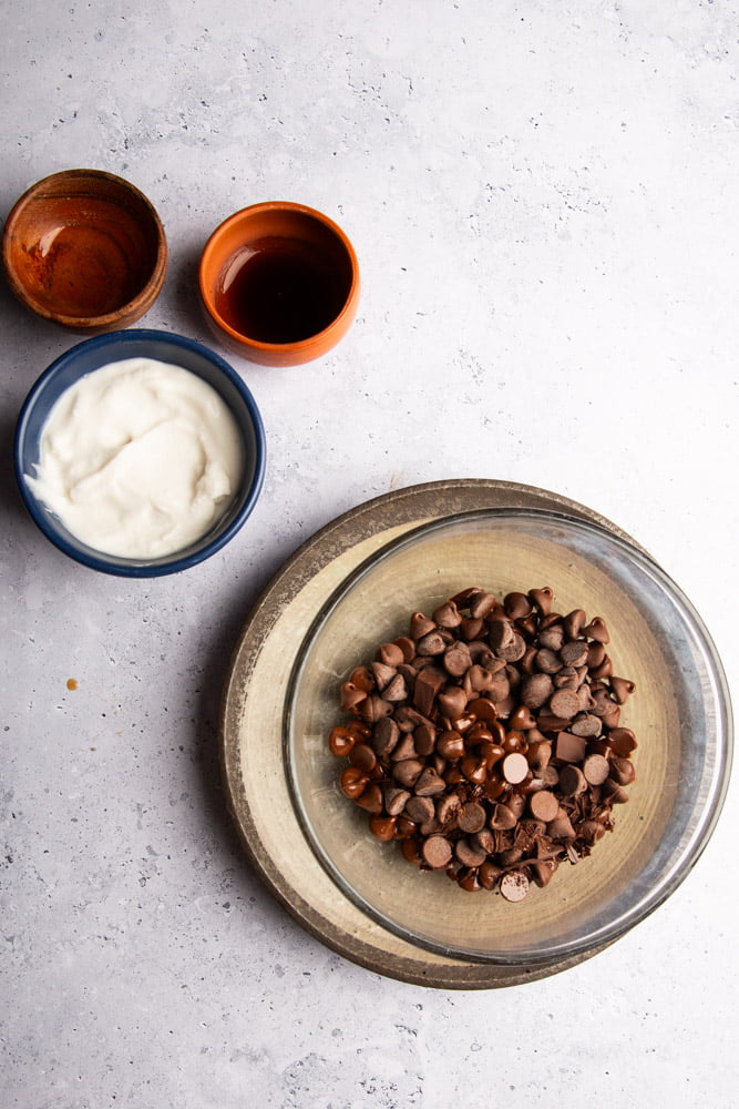 Ingredientes para hacer el ganache