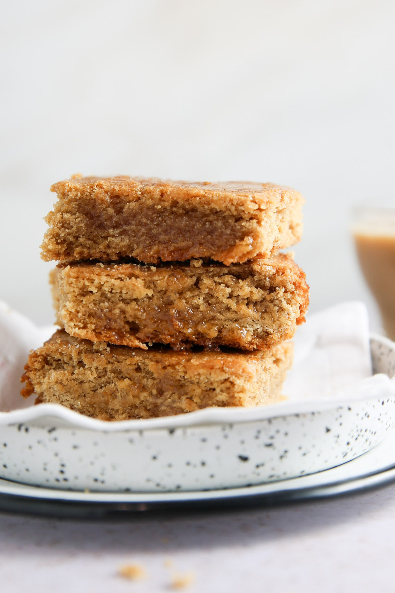 Café con leche blondies veganos