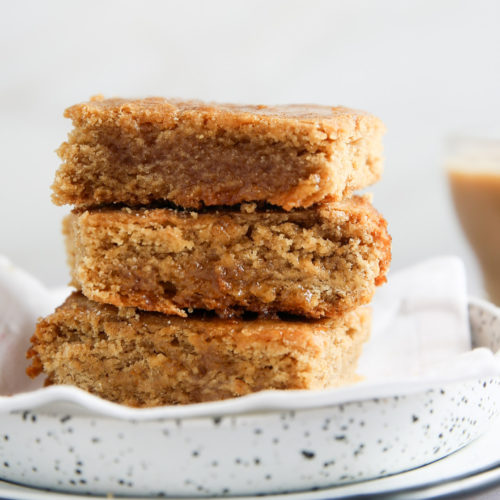 Café con leche blondies veganos