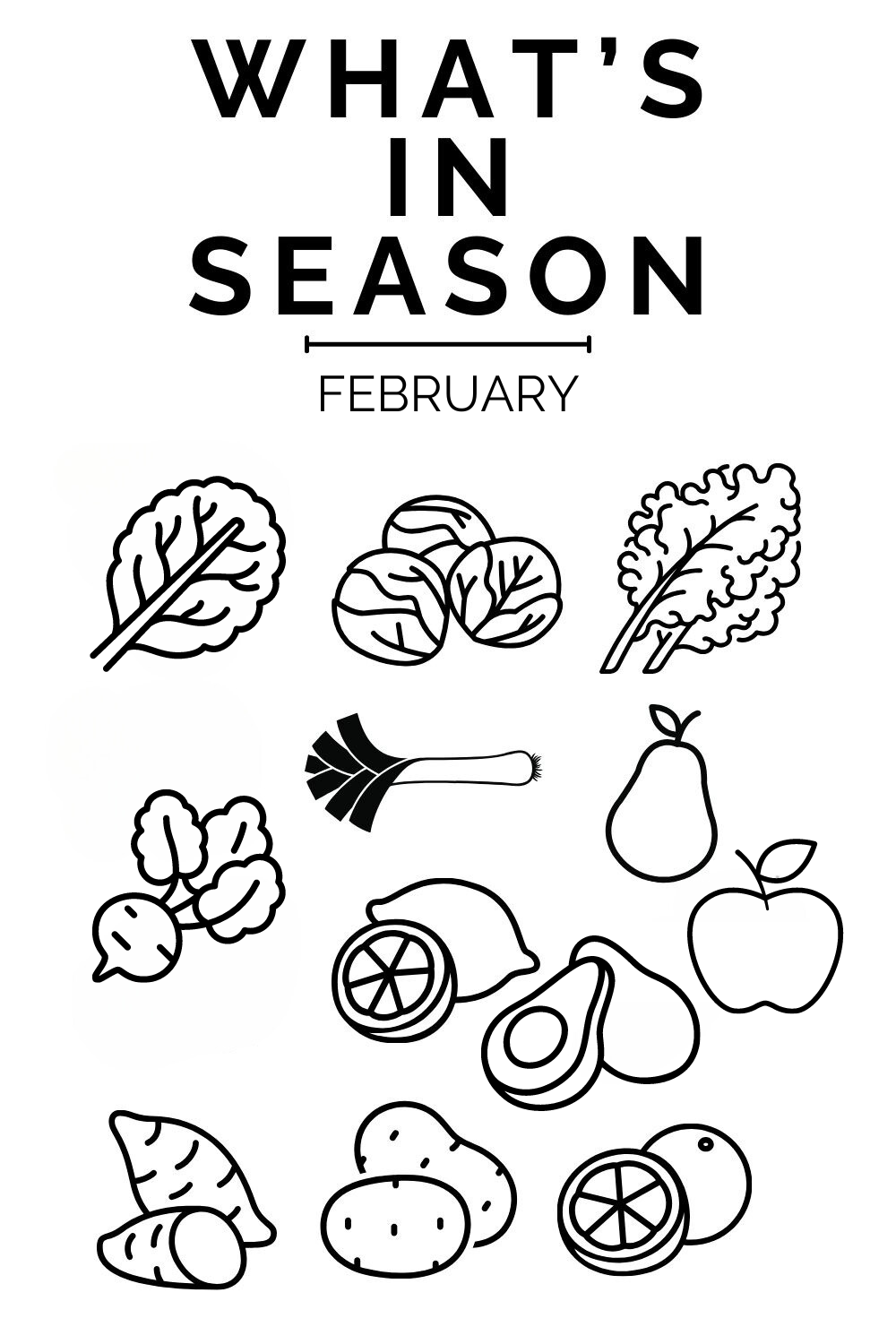 Qué frutas y verduras están en temporada en febrero.